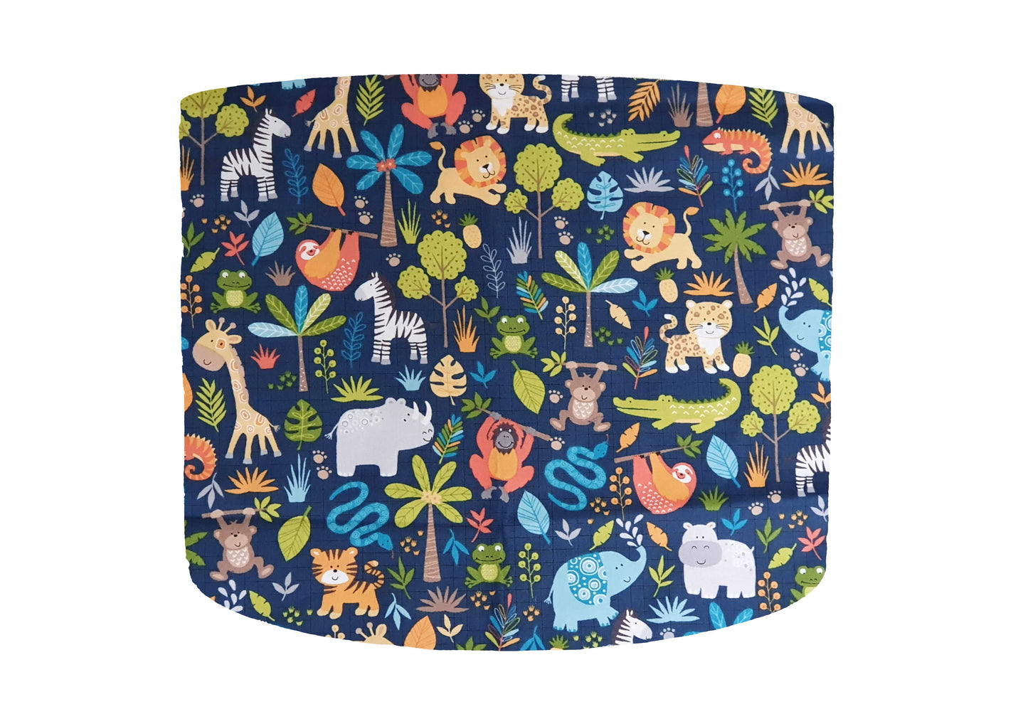 blue safari animal lampshade