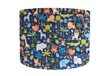 Load image into Gallery viewer, blue safari animal lampshade
