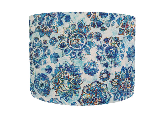 Blue mandala lampshade