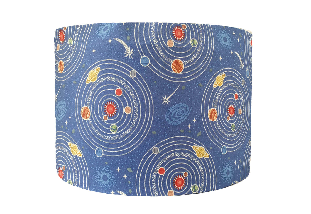 blue solar system lampshade