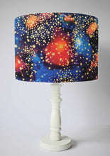Load image into Gallery viewer, Cosmic galaxy gold star table lamp shade
