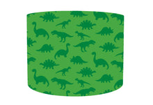 Load image into Gallery viewer, green dinosaur drum lampshade
