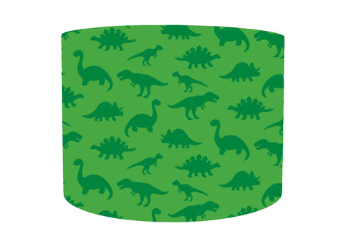 green dinosaur drum lampshade