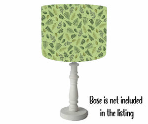 green table lamp shade in fern style
