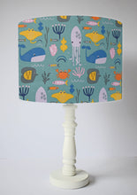 Load image into Gallery viewer, Green sea life table lampshade
