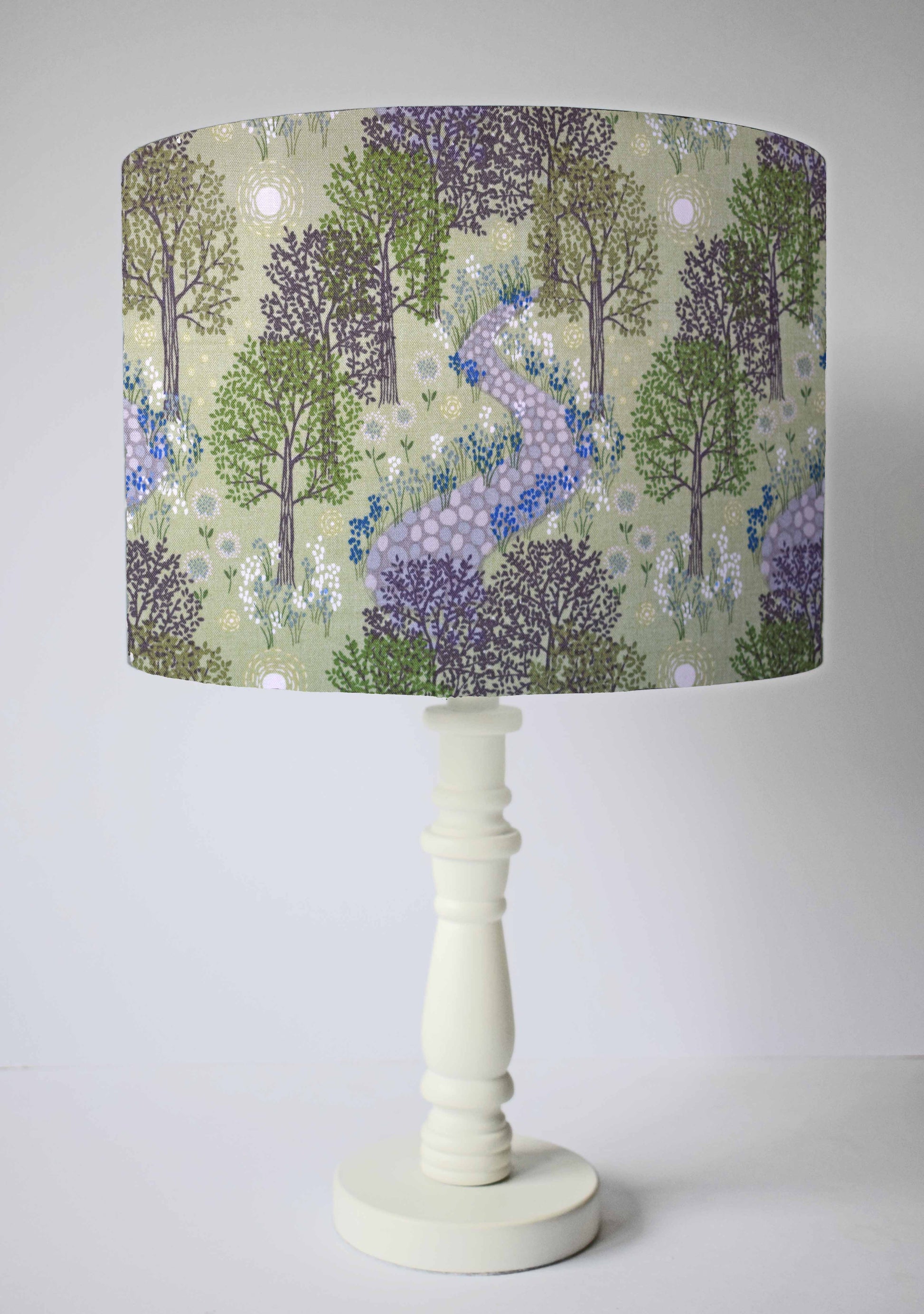 Green nature table lamp shade