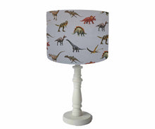 Load image into Gallery viewer, dinosaur themed table lamp shade

