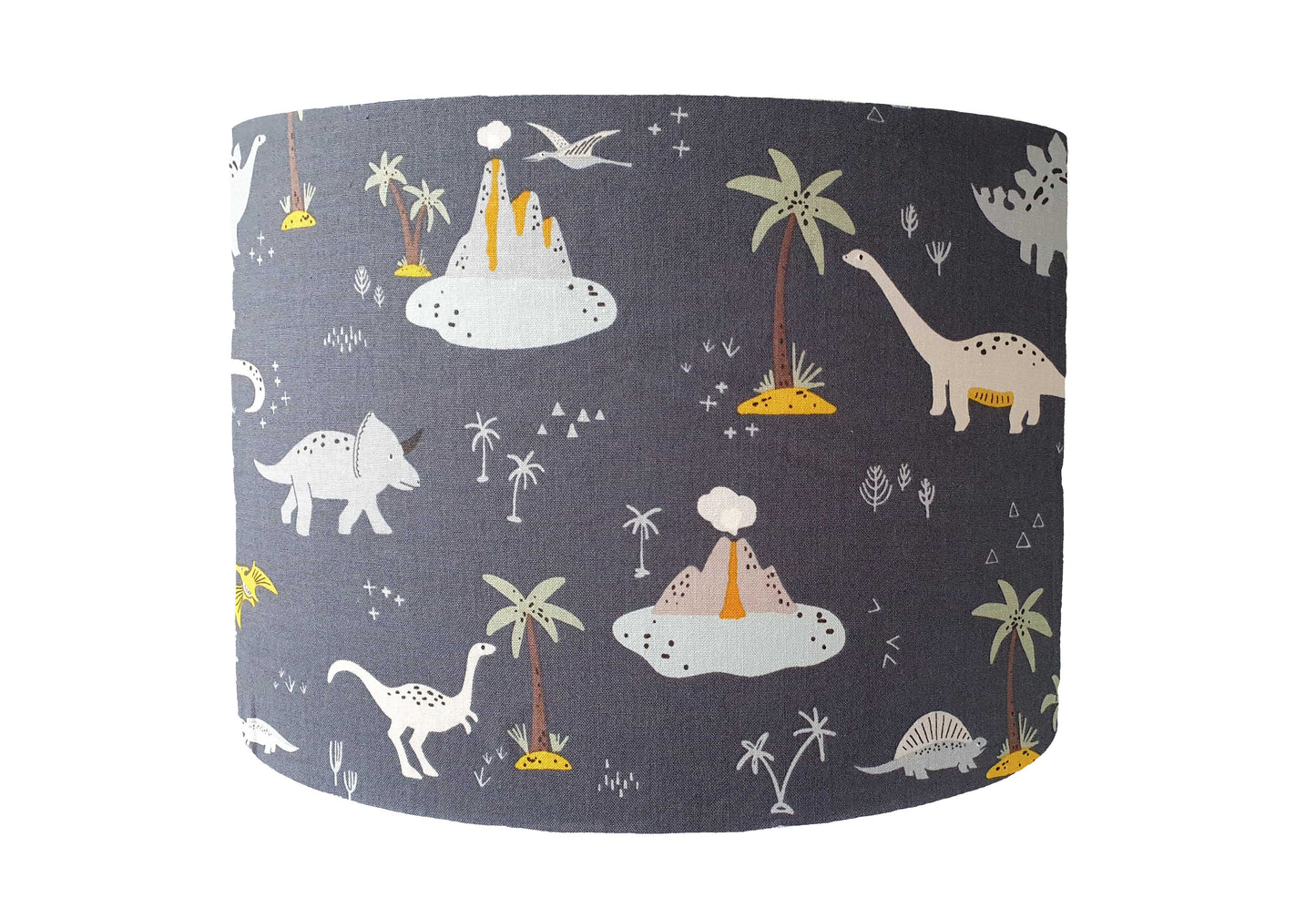 charcoal grey dinosaur kids lampshade