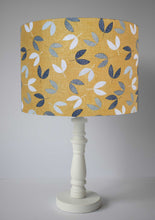 Load image into Gallery viewer, mustard yellow and grey seed table lampshade
