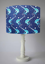 Load image into Gallery viewer, sea creature narwhal table lampshade children
