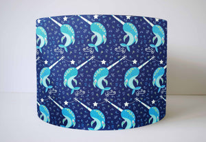 narwhal glow in the dark lampshade children