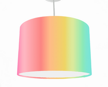 Load image into Gallery viewer, Pastel Rainbow Ombre Lampshade, Girl Room Decor
