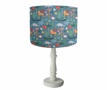 Load image into Gallery viewer, green jungle animal table lamp shade
