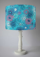 Load image into Gallery viewer, turquoise sea life inspired table lamp shade
