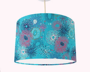 colourful coral reef inspired ceiling pendant light shade