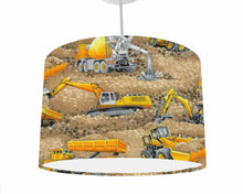 Load image into Gallery viewer, construction vehicle nursery ceiling light shade
